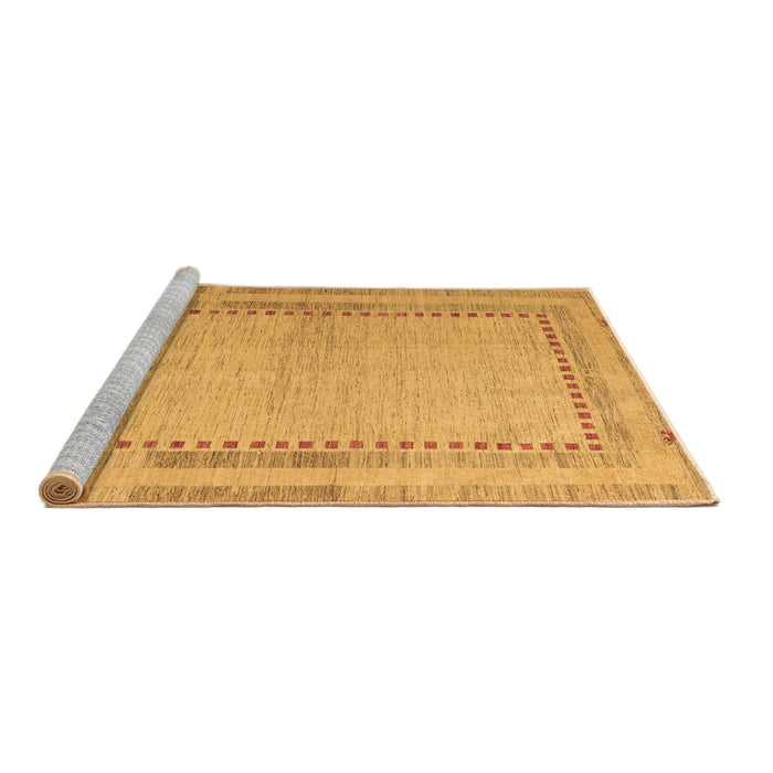 Sideview of Machine Washable Abstract Brown Modern Rug, wshabs4665brn