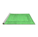 Sideview of Machine Washable Abstract Emerald Green Modern Area Rugs, wshabs4665emgrn