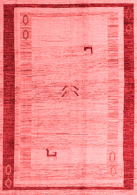 Abstract Red Modern Rug, abs4666red