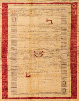 Machine Washable Abstract Orange Rug, wshabs4666