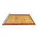 Sideview of Machine Washable Abstract Brown Modern Rug, wshabs4666brn