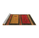 Sideview of Machine Washable Abstract Saffron Red Rug, wshabs4667