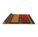 Sideview of Abstract Saffron Red Modern Rug, abs4667