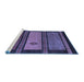 Sideview of Machine Washable Abstract Blue Modern Rug, wshabs4667blu