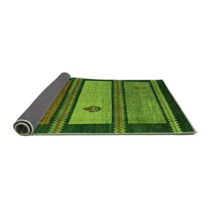 Sideview of Abstract Green Modern Rug, abs4667grn