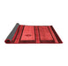 Abstract Red Modern Area Rugs