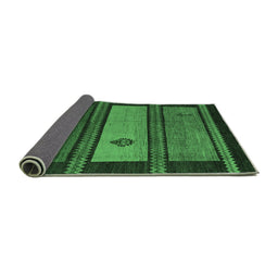 Sideview of Abstract Emerald Green Modern Rug, abs4667emgrn