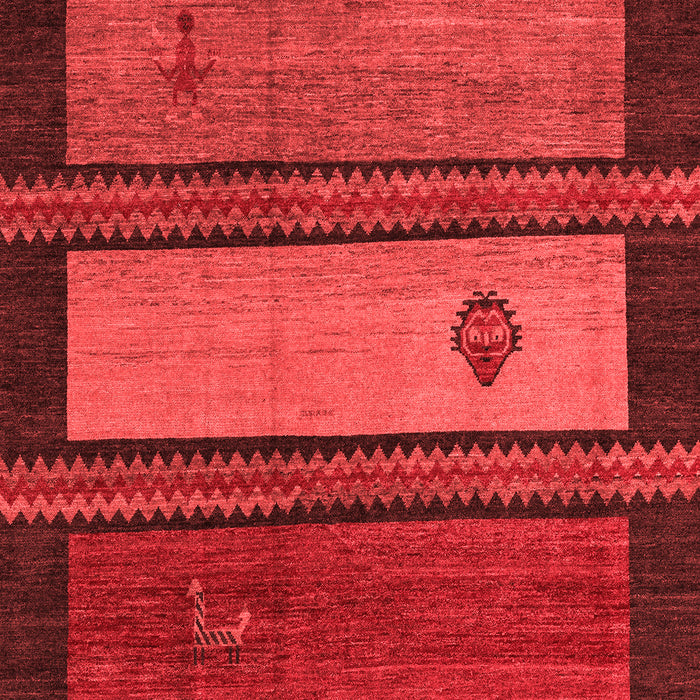 Machine Washable Abstract Red Modern Rug, wshabs4667red