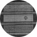 Round Abstract Gray Modern Rug, abs4667gry