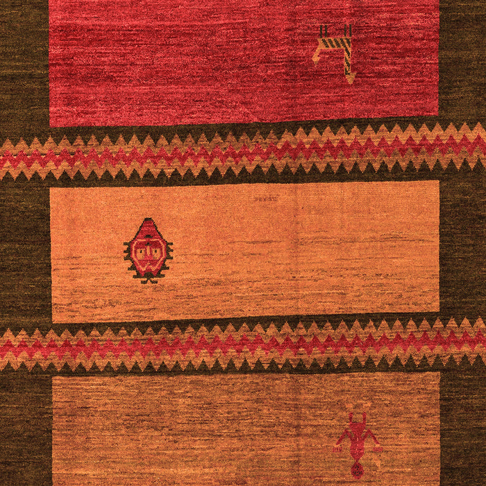 Machine Washable Abstract Orange Modern Area Rugs, wshabs4667org