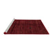 Sideview of Machine Washable Abstract Red Rug, wshabs4668