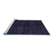 Sideview of Machine Washable Abstract Blue Modern Rug, wshabs4668blu