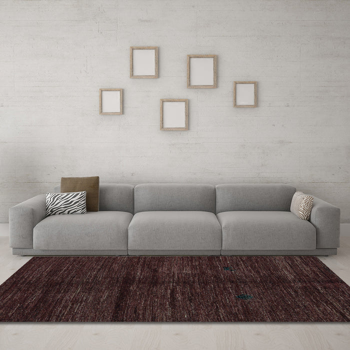 Machine Washable Abstract Light Blue Modern Rug in a Living Room, wshabs4668lblu