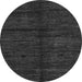 Round Machine Washable Abstract Gray Modern Rug, wshabs4668gry