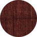 Round Abstract Brown Modern Rug, abs4668brn