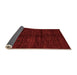 Sideview of Abstract Orange Modern Rug, abs4668org