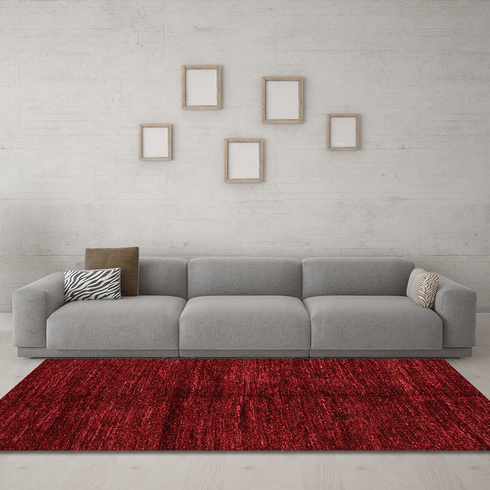 Modern Red Washable Rugs