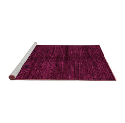 Sideview of Machine Washable Abstract Pink Modern Rug, wshabs4668pnk