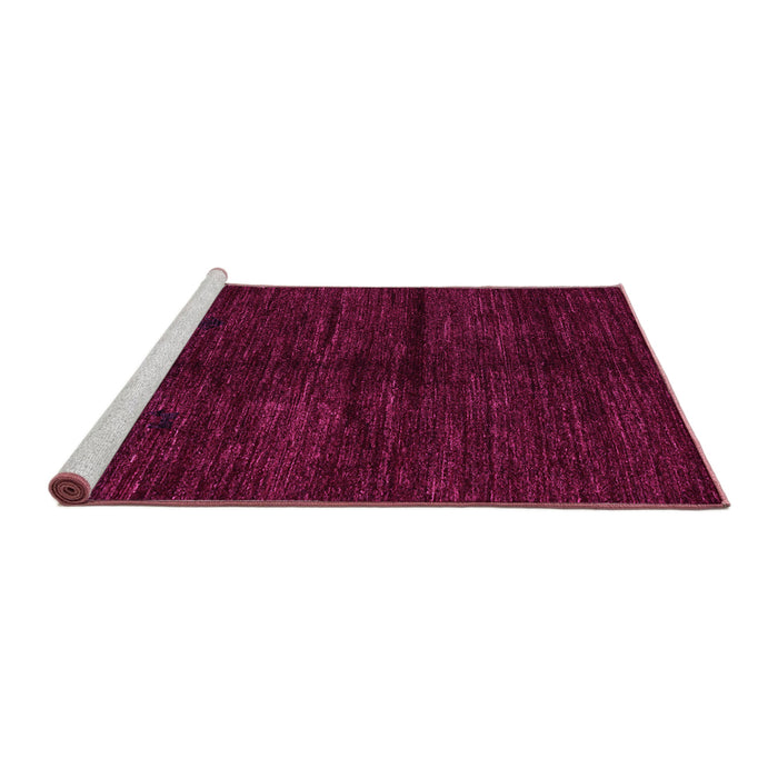 Sideview of Machine Washable Abstract Pink Modern Rug, wshabs4668pnk