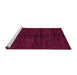 Sideview of Machine Washable Abstract Pink Modern Rug, wshabs4668pnk