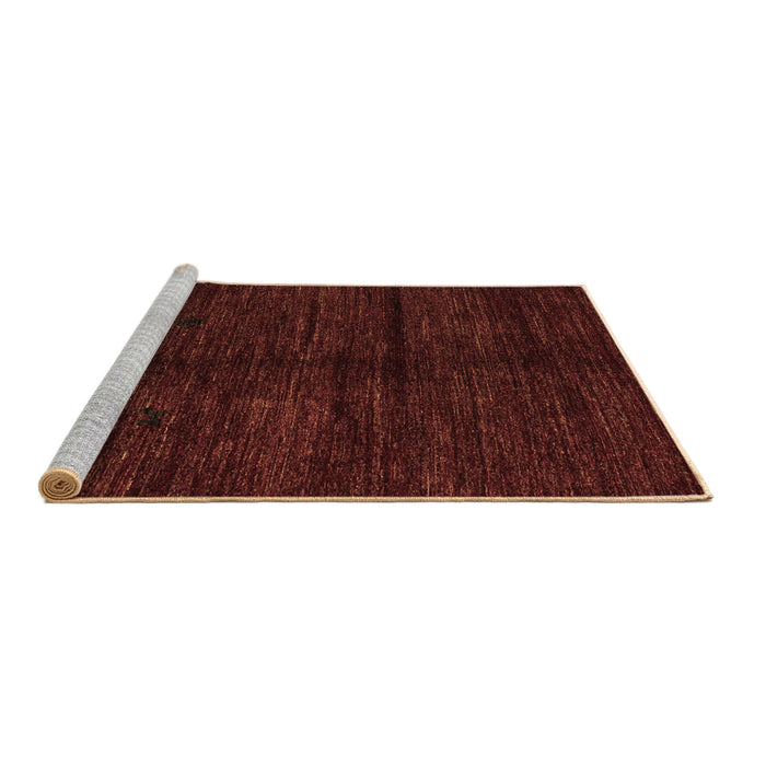 Sideview of Machine Washable Abstract Brown Modern Rug, wshabs4668brn