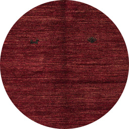 Round Abstract Red Modern Rug, abs4668
