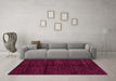 Machine Washable Abstract Pink Modern Rug in a Living Room, wshabs4668pnk