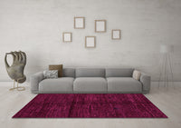 Machine Washable Abstract Pink Modern Rug, wshabs4668pnk