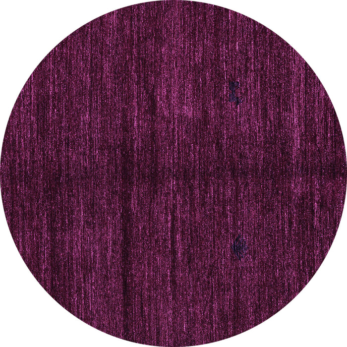 Round Machine Washable Abstract Purple Modern Area Rugs, wshabs4668pur