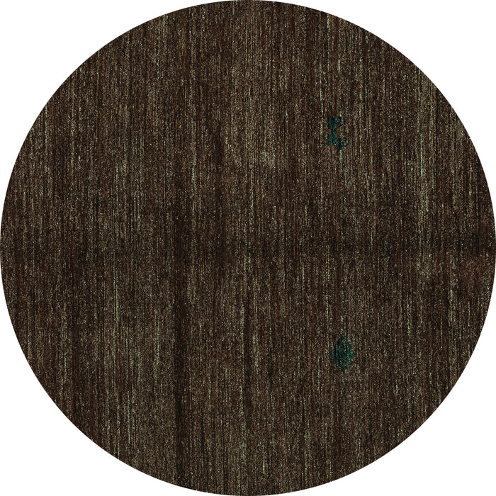 Round Machine Washable Abstract Turquoise Modern Area Rugs, wshabs4668turq
