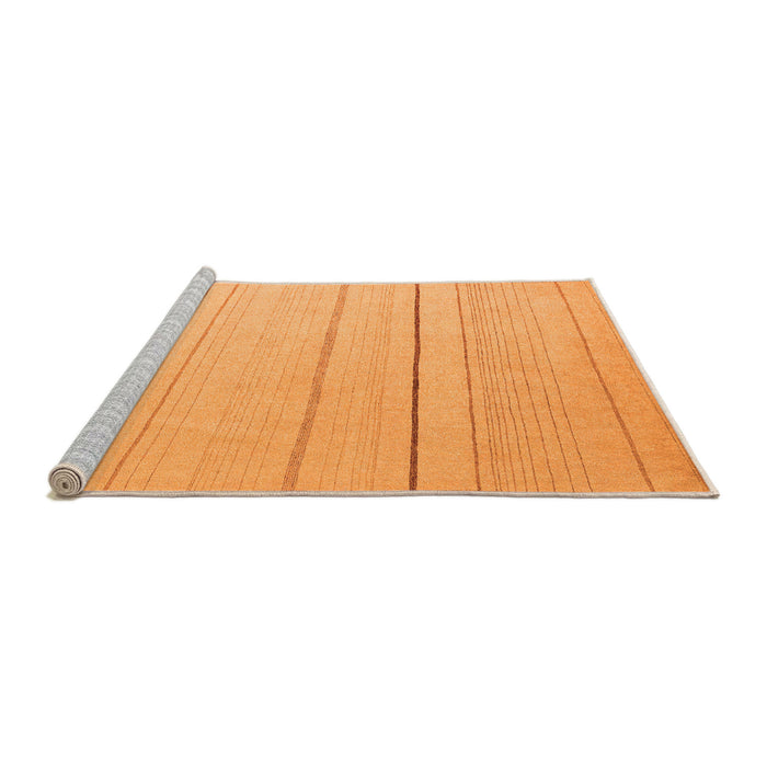 Sideview of Machine Washable Solid Orange Modern Area Rugs, wshabs4669org