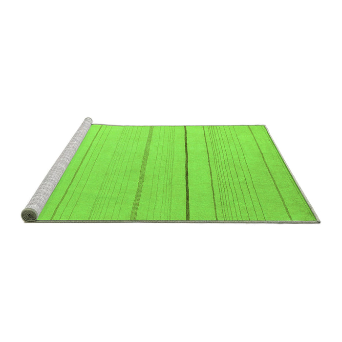 Sideview of Machine Washable Solid Green Modern Area Rugs, wshabs4669grn