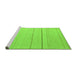 Sideview of Machine Washable Solid Green Modern Area Rugs, wshabs4669grn