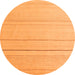 Round Solid Orange Modern Rug, abs4669org