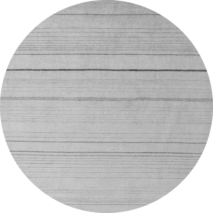 Round Solid Gray Modern Rug, abs4669gry