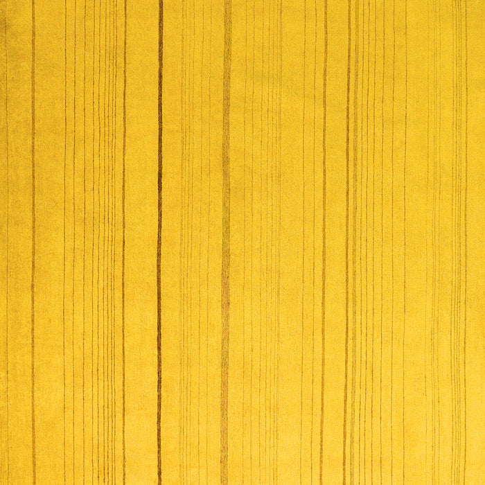 Square Machine Washable Solid Yellow Modern Rug, wshabs4669yw