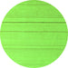 Round Solid Green Modern Rug, abs4669grn