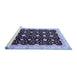 Sideview of Machine Washable Oriental Blue Traditional Rug, wshabs466blu