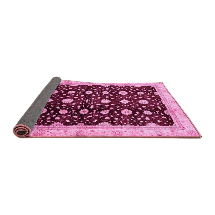 Sideview of Oriental Pink Traditional Rug, abs466pnk