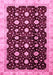 Machine Washable Oriental Pink Traditional Rug, wshabs466pnk