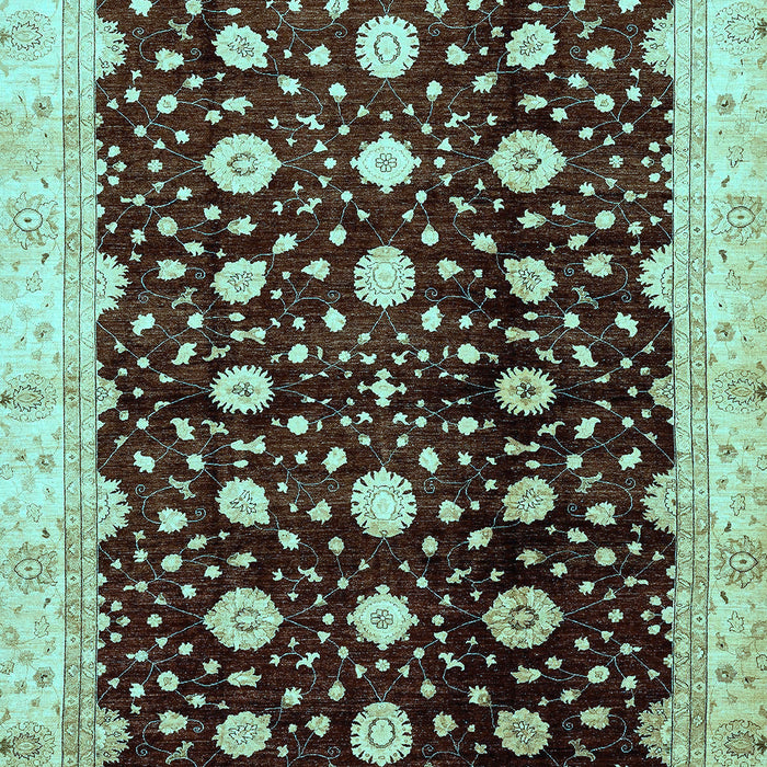 Machine Washable Oriental Light Blue Traditional Rug, wshabs466lblu