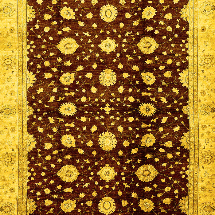 Oriental Yellow Traditional Rug, abs466yw