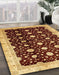 Machine Washable Abstract Orange Rug in a Family Room, wshabs466