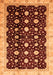 Machine Washable Oriental Orange Traditional Area Rugs, wshabs466org