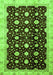 Machine Washable Oriental Green Traditional Area Rugs, wshabs466grn