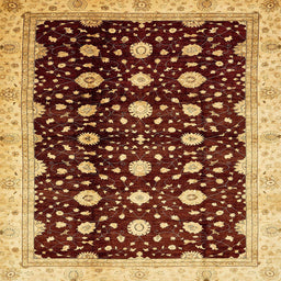 Square Machine Washable Abstract Orange Rug, wshabs466