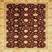 Square Machine Washable Abstract Orange Rug, wshabs466