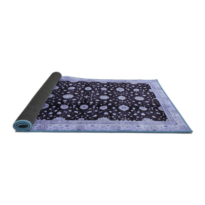 Sideview of Oriental Blue Traditional Rug, abs466blu