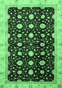 Oriental Emerald Green Traditional Rug, abs466emgrn