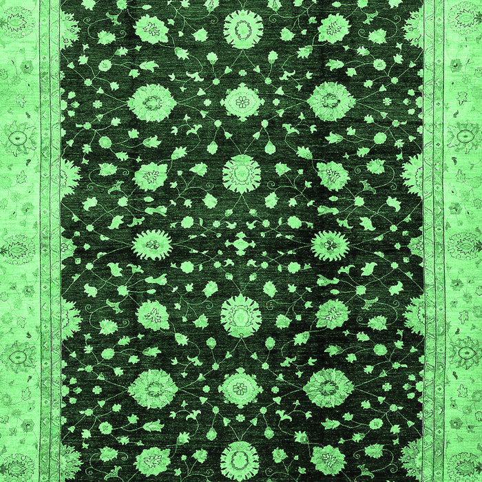 Oriental Emerald Green Traditional Rug, abs466emgrn